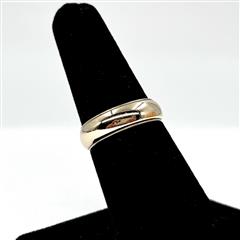 12k Yellow Gold Polished Milgrain Edge 6mm Wedding Band SZ 6.5